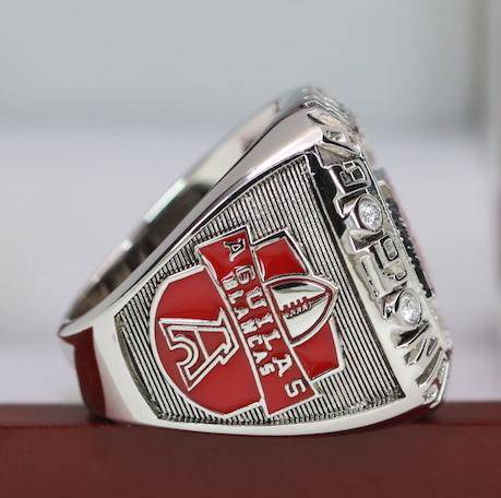 Águilas Blancas Conferencia Mayor Campeones Anillo (1988) - 18k Plated - fratrings