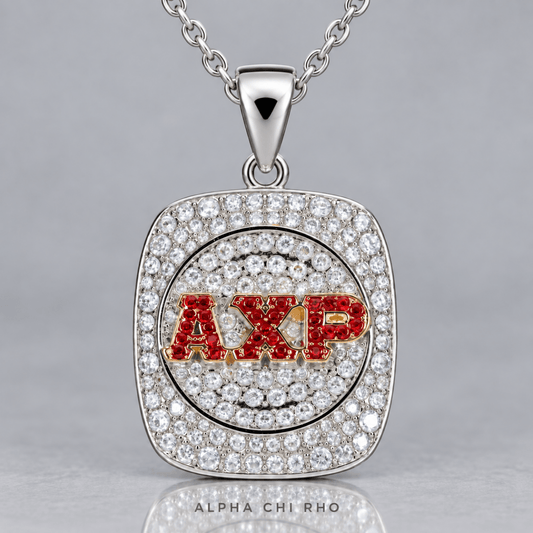 Alpha Chi Rho Official Series Pendant Necklace, Silver - fratrings