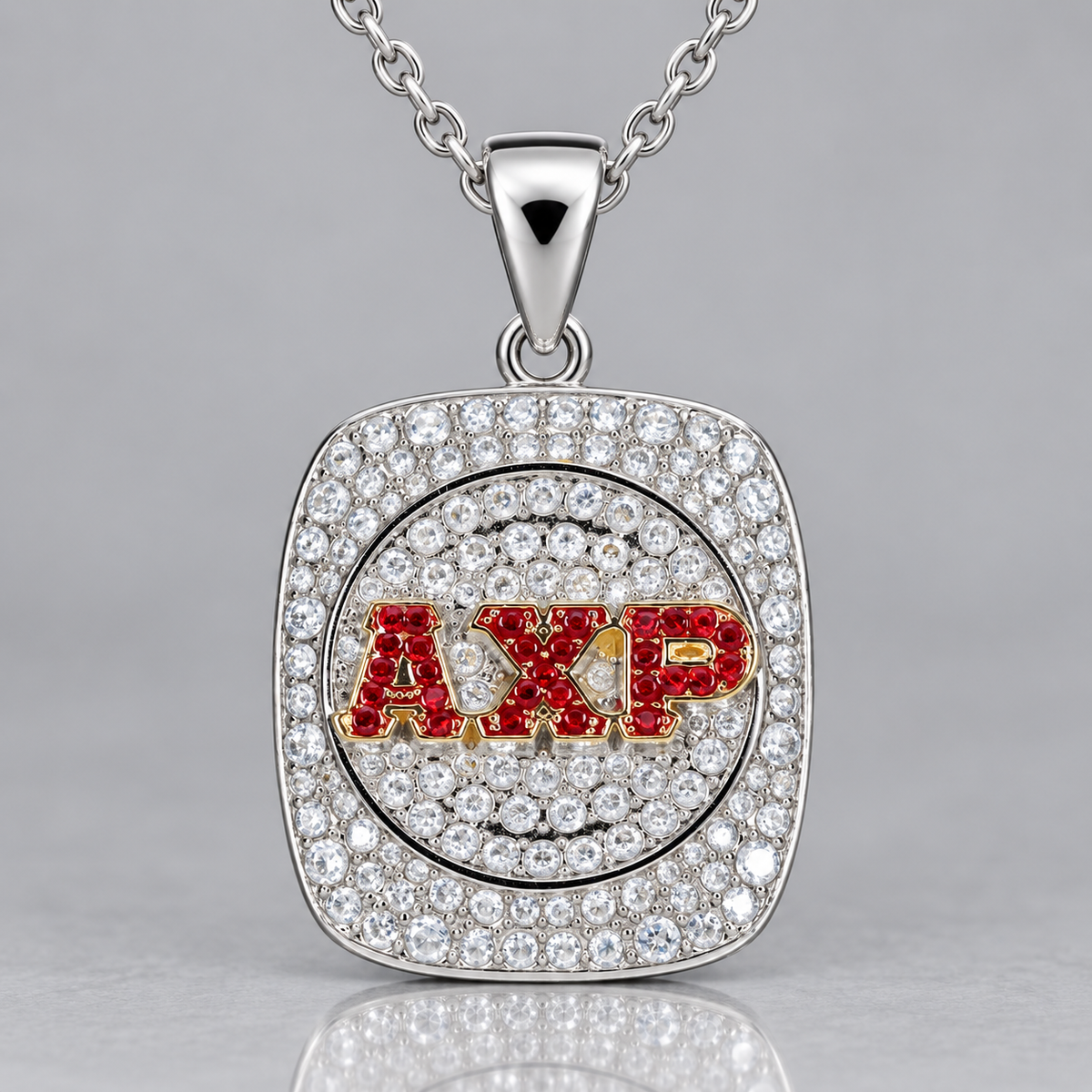 Alpha Chi Rho Official Series Pendant Necklace, Silver with matching chain