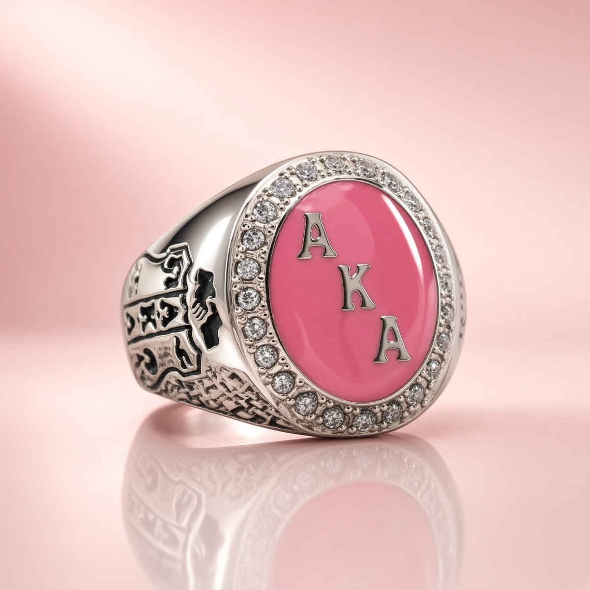 Alpha Kappa Alpha Alumni Ring, Silver - fratrings