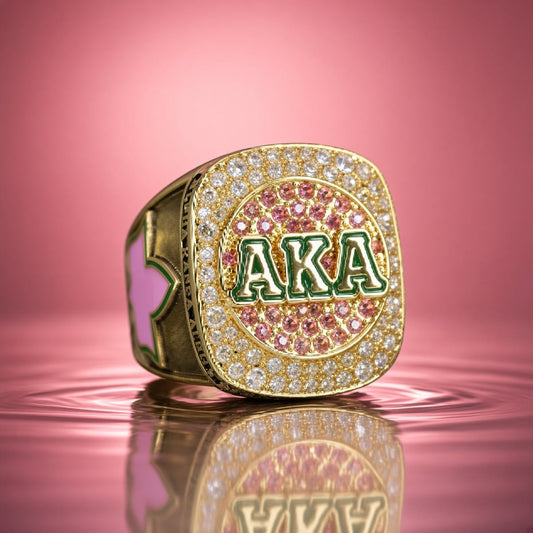 Alpha Kappa Alpha Official Series Ring, Gold - fratrings