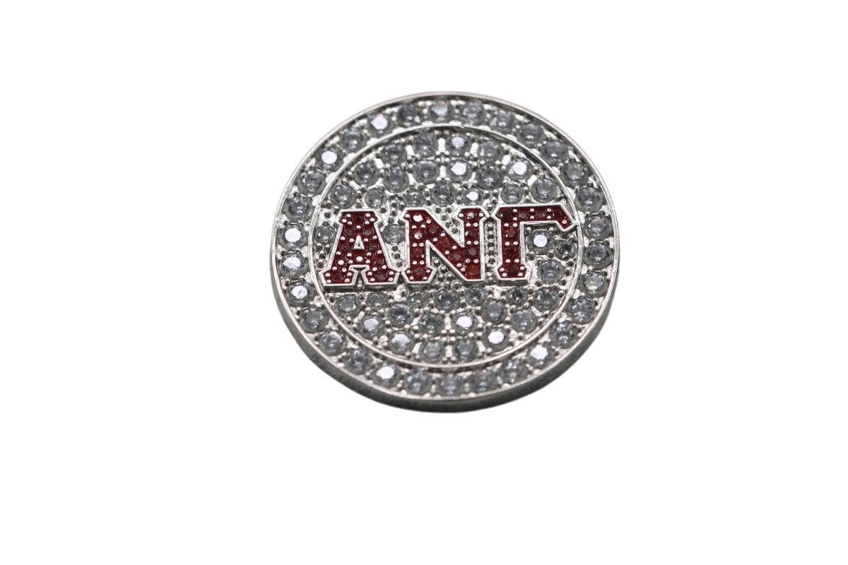 Alpha Nu Gamma Lapel Pin - PREMIUM Alumni Pin, Shine Series - fratrings