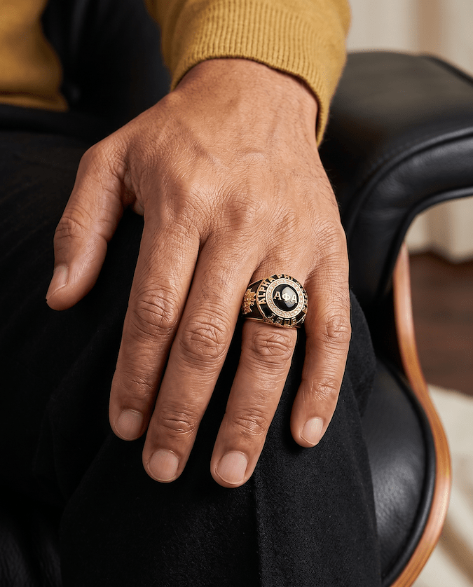 Alpha Phi Alpha Alumni Ring — Choose Your Finish - fratrings