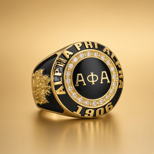 Alpha Phi Alpha Alumni Ring, Gold - fratrings