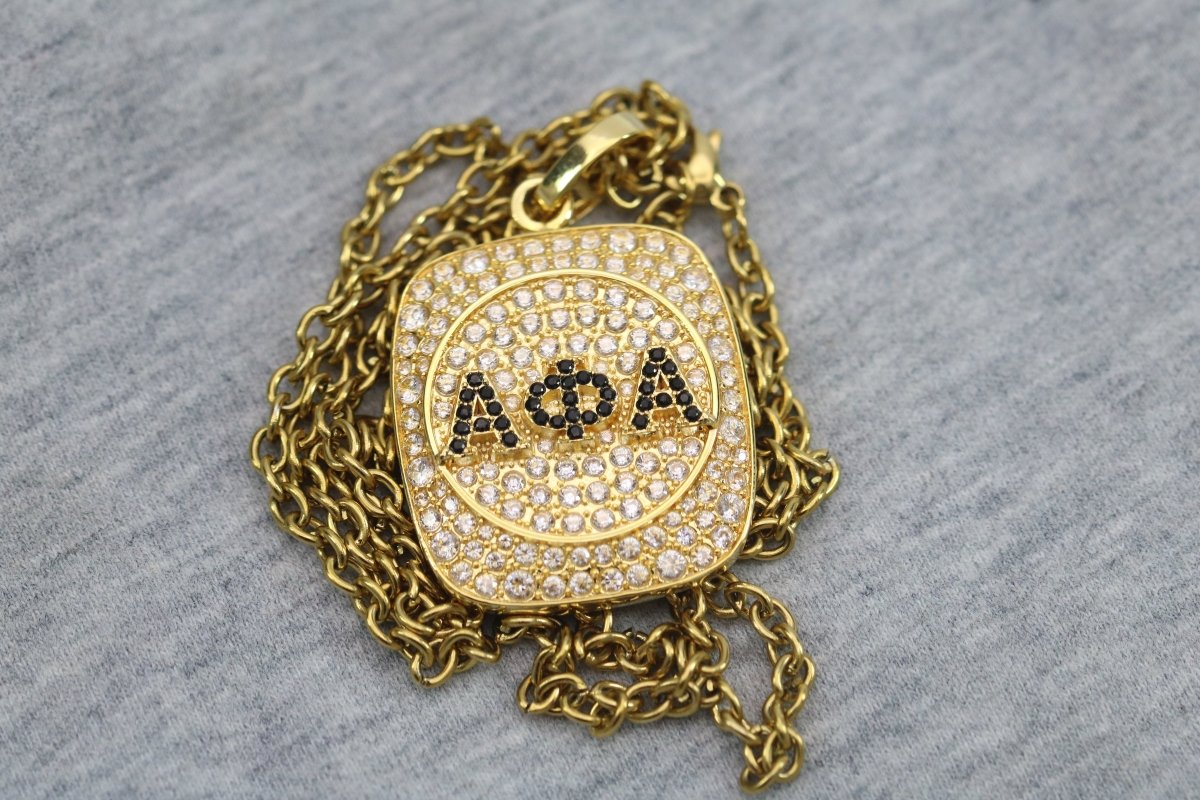 Alpha Phi Alpha Fraternity Pendant Necklace (ΑΦΑ) - Shine Man Series - fratrings