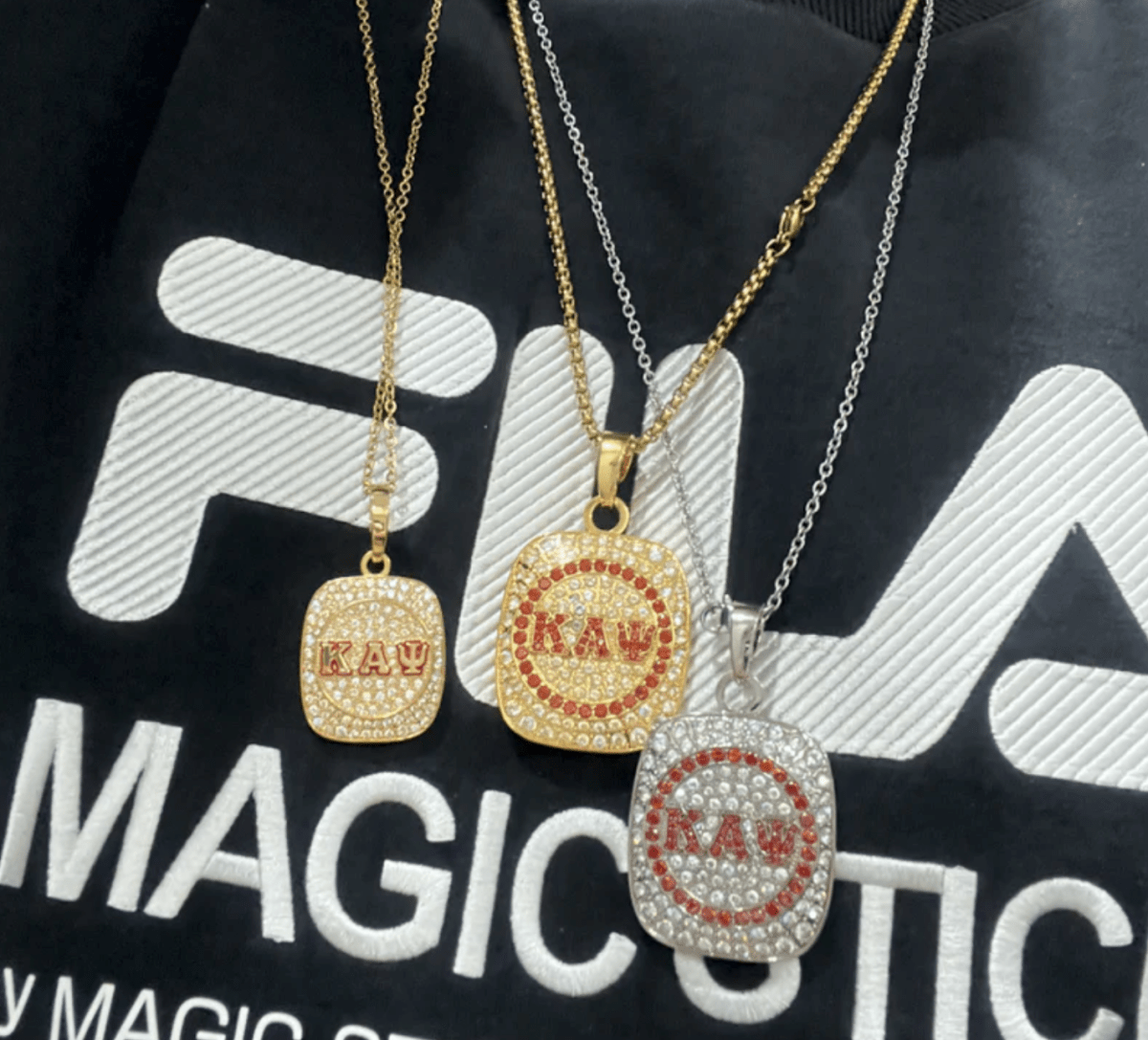 Alpha Phi Alpha Fraternity Pendant Necklace (ΑΦΑ) - Shine Man Series, Silver - fratrings