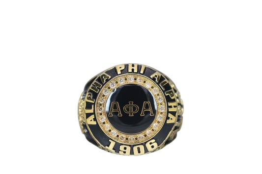 Alpha Phi Alpha Fraternity Ring (ΑΦΑ) - Classic Man Series, Gold - fratrings