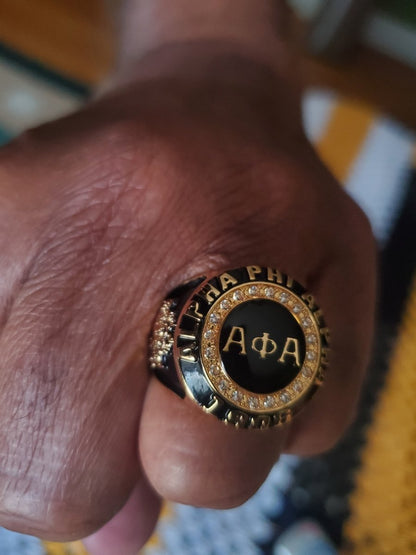 Alpha Phi Alpha Fraternity Ring (ΑΦΑ) - Classic Man Series, Yellow Gold - fratrings