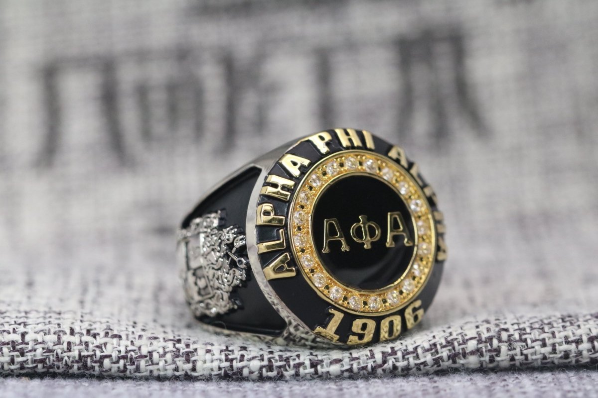 Alpha Phi Alpha Fraternity Ring (ΑΦΑ) - Classic Man Series, Yellow Gold Face - fratrings