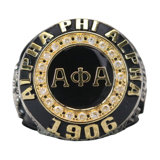 Alpha Phi Alpha Fraternity Ring (ΑΦΑ) - Classic Man Series, Yellow Gold Face - fratrings