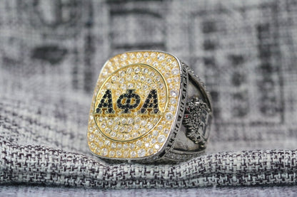 Alpha Phi Alpha Fraternity Ring (ΑΦΑ) - Shine Series, Yellow Gold Face - fratrings