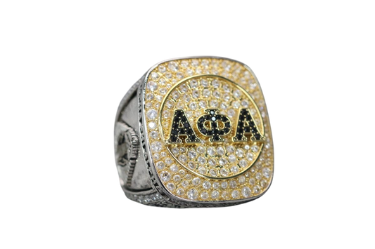 Alpha Phi Alpha Fraternity Ring (ΑΦΑ) - Shine Series, Yellow Gold Face - fratrings