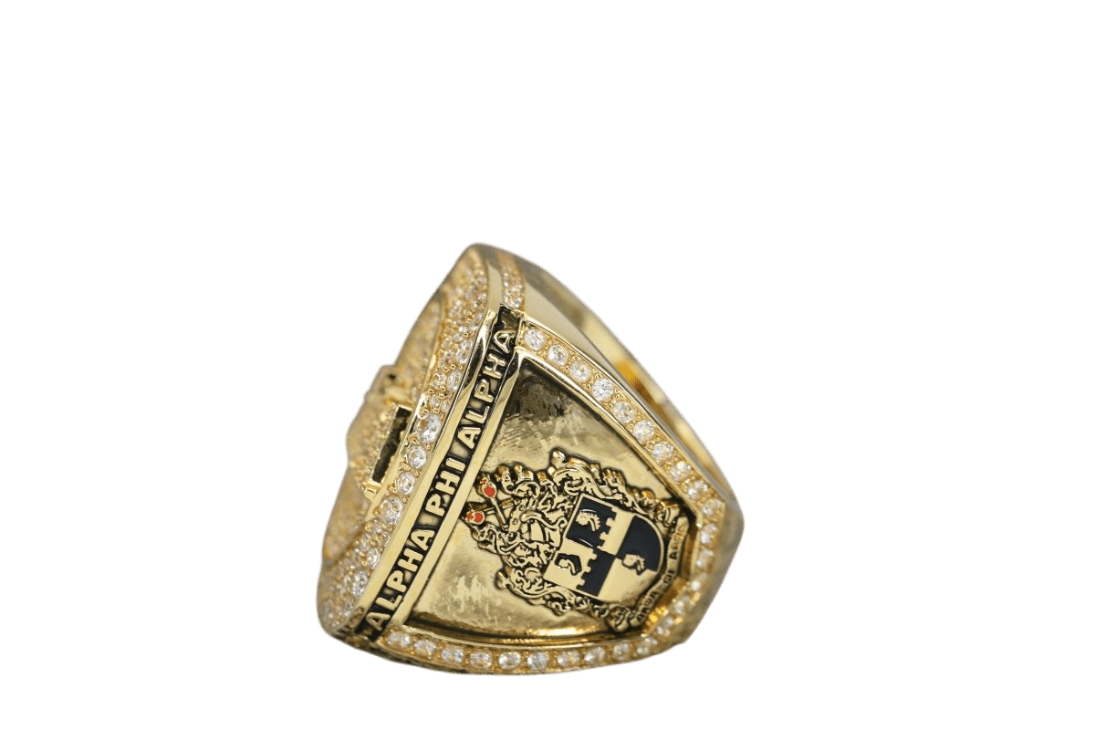 Alpha Phi Alpha Fraternity Ring (ΑΦΑ) - SPECIAL EDITION Shine Series, Gold - fratrings