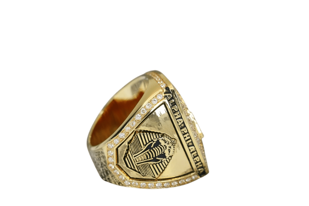 Alpha Phi Alpha Fraternity Ring (ΑΦΑ) - SPECIAL EDITION Shine Series, Gold - fratrings