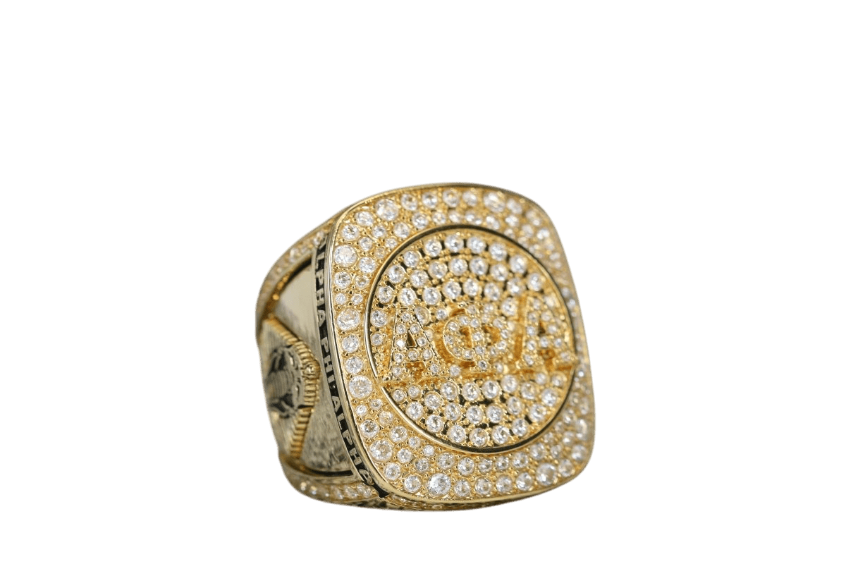 Alpha Phi Alpha Fraternity Ring (ΑΦΑ) - SPECIAL EDITION Shine Series, Gold - fratrings