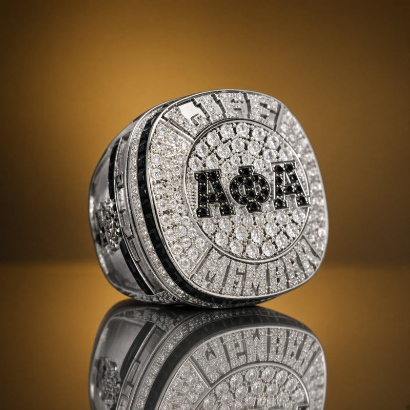 Alpha Phi Alpha Life Member Ring, Silver