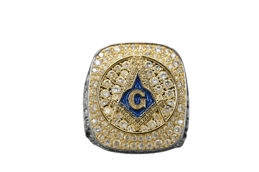 Ancient Free And Accepted Masons Ring (Eye Of The Providence) - Shine Series, 18k Dual Finish - fratrings