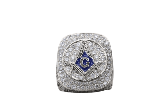 Ancient Free And Accepted Masons Ring (Eye Of The Providence) - Shine Series, Silver - fratrings