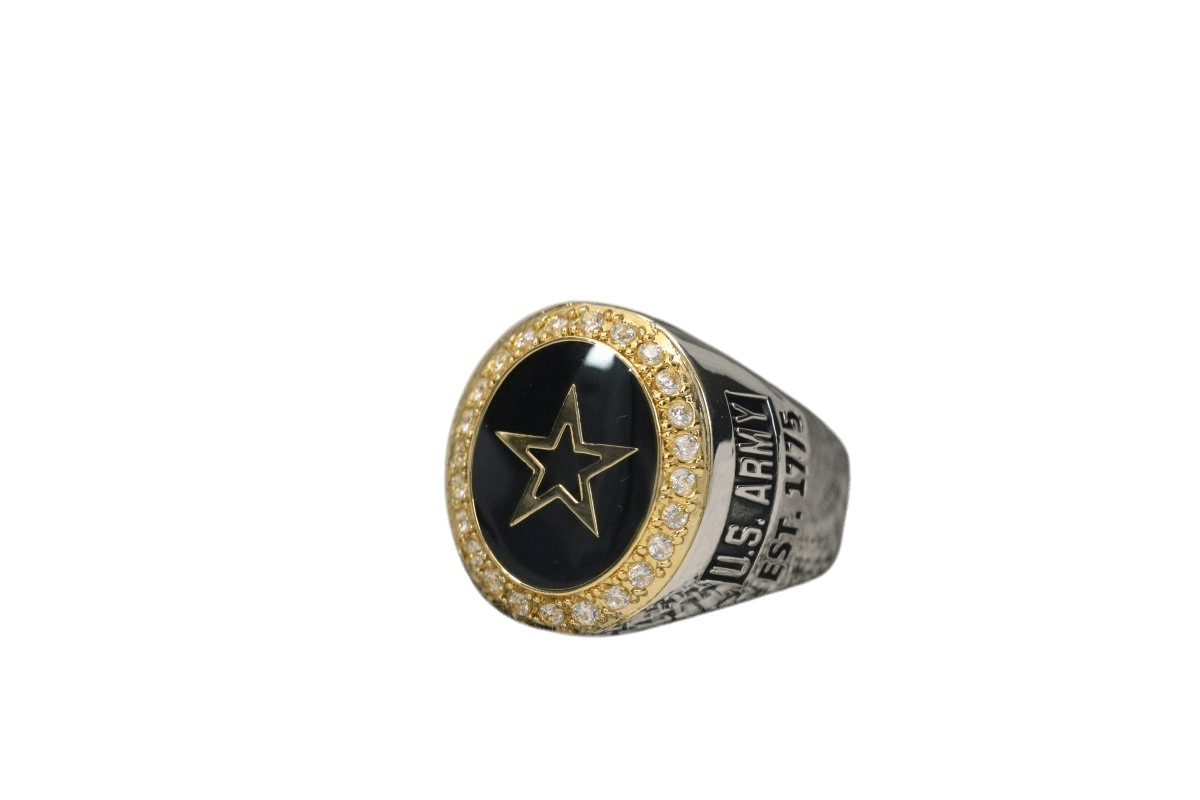 Army Star Military Ring for U.S. Army Members (Female) - fratrings