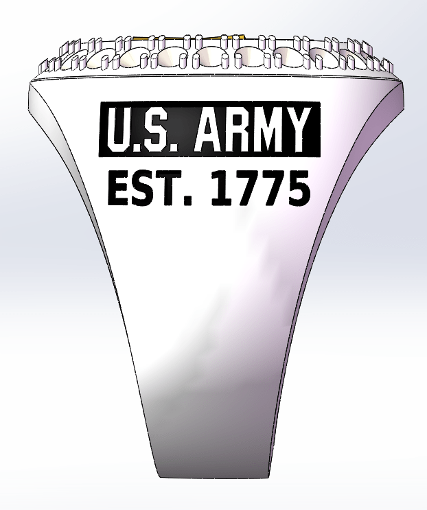 Army Star Military Ring for U.S. Army Members (Female) - fratrings