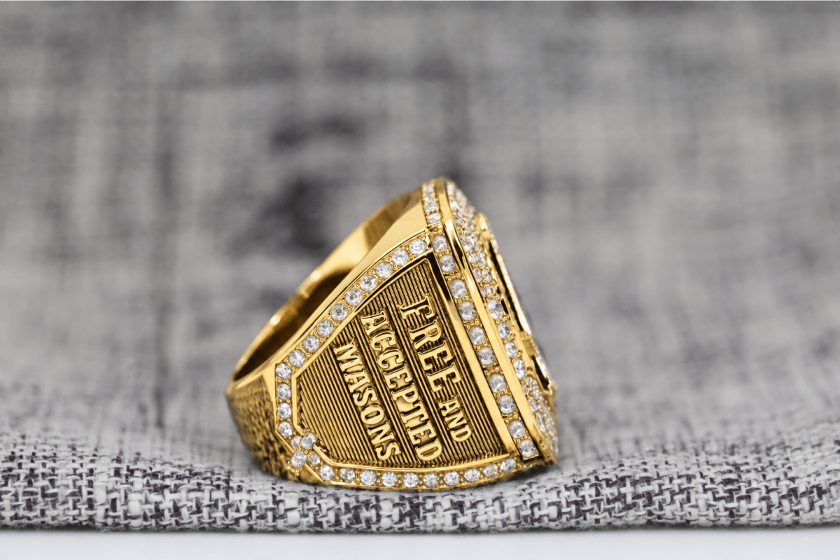 Blue Lodge Masonic Ring — Official Series, Gold Plated - fratrings