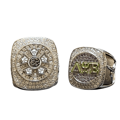 Chi Eta Phi Sorority Ring (ΧΗΦ) - Shine Series, Silver - fratrings