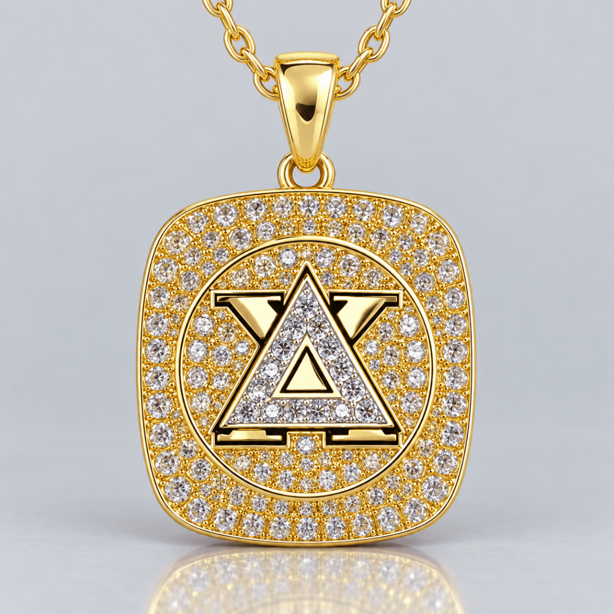 Delta Chi Official Series Pendant Necklace, Gold - fratrings