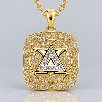 Delta Chi Official Series Pendant Necklace, Gold - fratrings