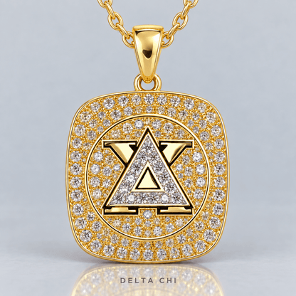 Delta Chi Official Series Pendant Necklace, Gold - fratrings