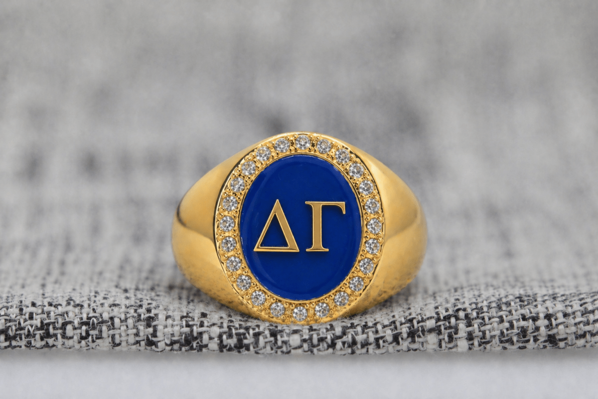 Delta Gamma Sorority Ring (ΔΓ) - Halo Series - fratrings