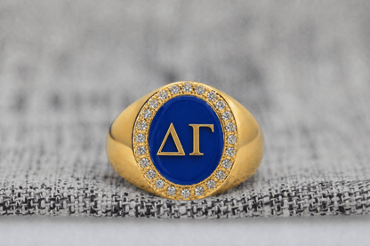 Delta Gamma Sorority Ring (ΔΓ) - Halo Series - fratrings
