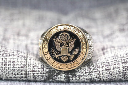 Eagle Valor Military Ring for U.S. Army Members - fratrings