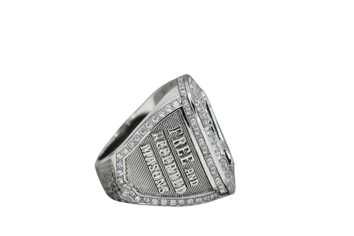 Free And Accepted Masons Ring (Eye Of The Providence) - Shine Series, 18k Dual Finish - fratrings