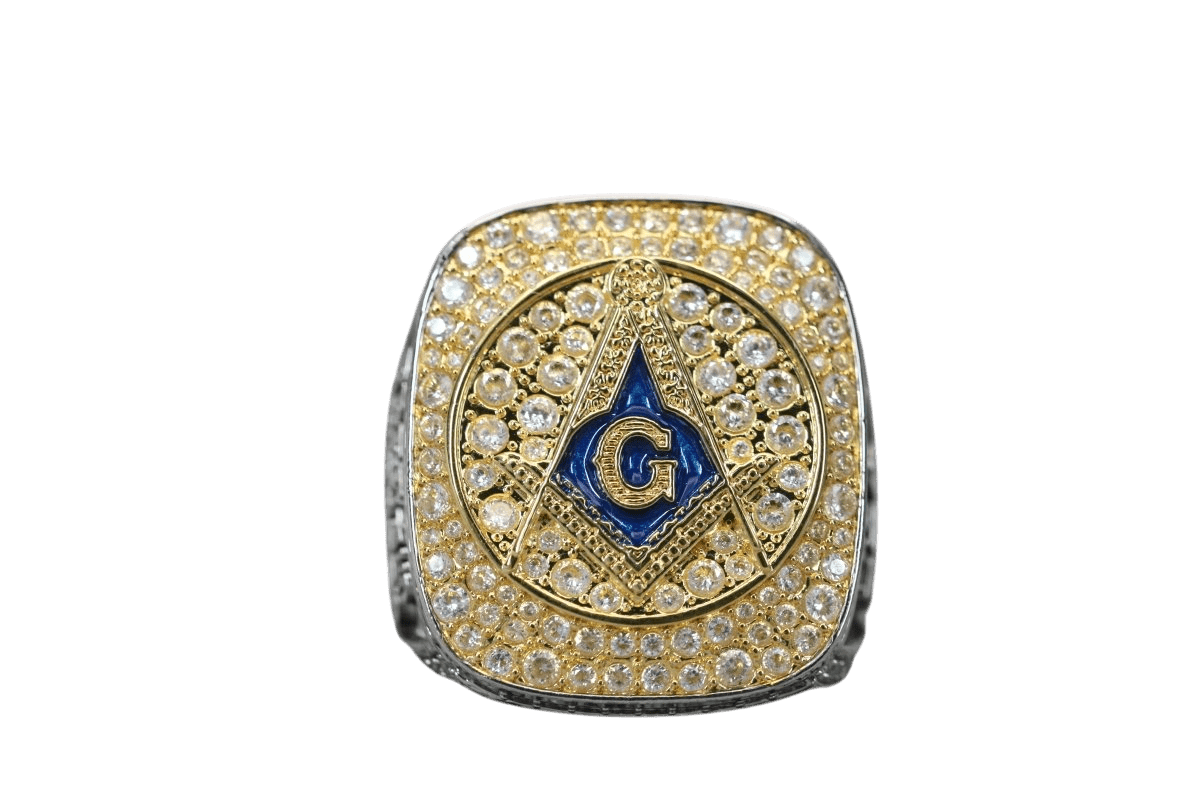 Free And Accepted Masons Ring (Eye Of The Providence) - Shine Series, 18k Dual Finish - fratrings