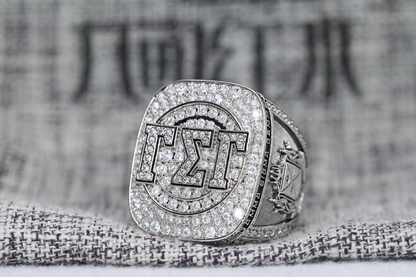 Gamma Sigma Gamma Official Series ring — all silver rhodium finish