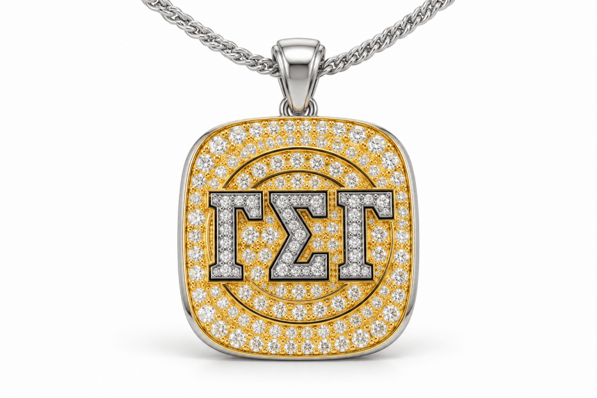 Gamma Sigma Gamma Official Series Pendant Necklace — Choose Your Plating - fratrings
