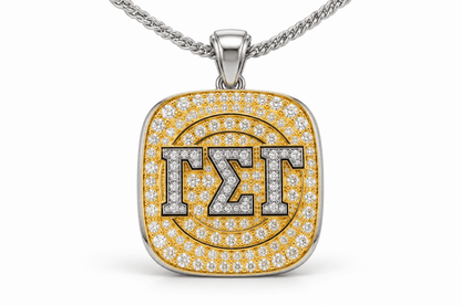 Gamma Sigma Gamma Official Series Pendant Necklace — Choose Your Plating - fratrings