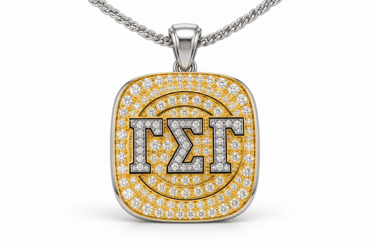 Gamma Sigma Gamma Official Series Pendant Necklace — Choose Your Plating - fratrings