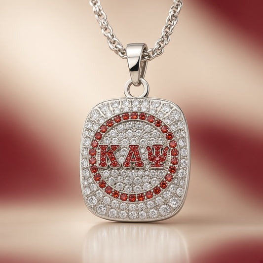 Kappa Alpha Psi Pendant Necklace - Big Boy Series, Silver