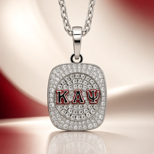 Kappa Alpha Psi Pendant Necklace - Shine Series, Silver