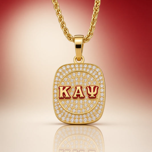 Kappa Alpha Psi Pendant Necklace - Shine Series, Gold