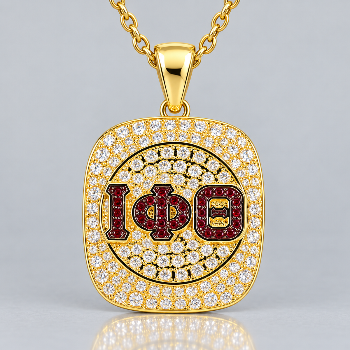 Iota Phi Theta Official Series Pendant Necklace, Gold with matching chain