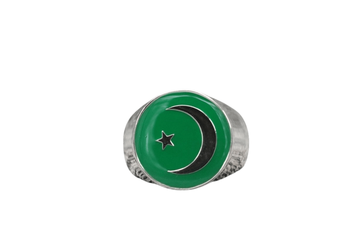 Islamic Crescent Moon and Star Ring (Muslim Ring) - True Believers Series - fratrings