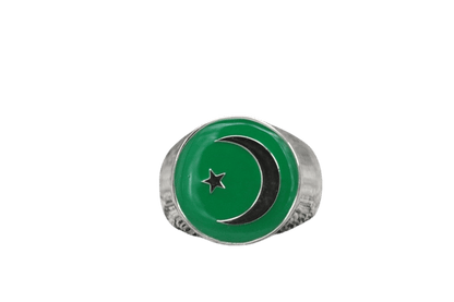 Islamic Crescent Moon and Star Ring (Muslim Ring) - True Believers Series - fratrings