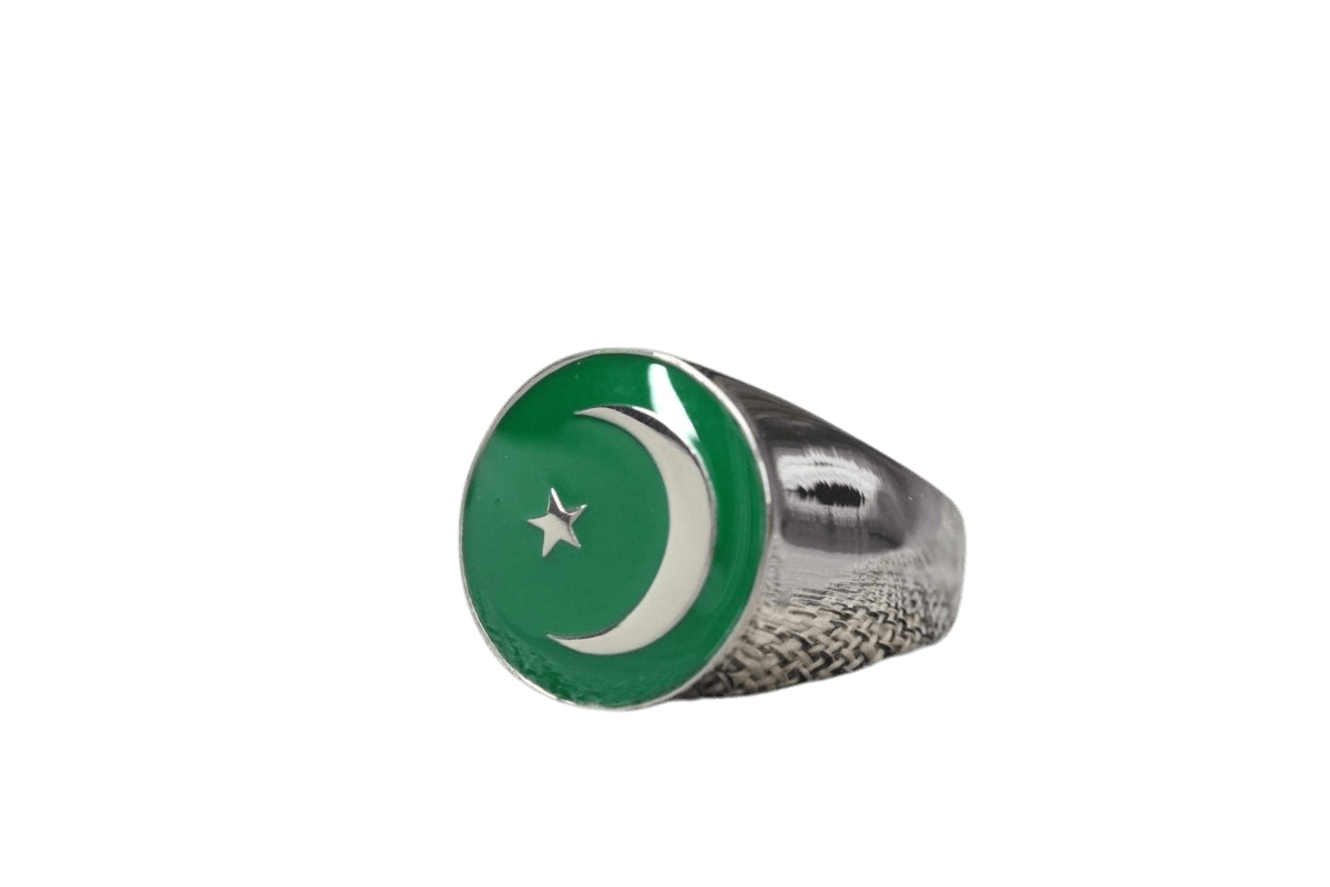 Islamic Crescent Moon and Star Ring (Muslim Ring) - True Believers Series - fratrings