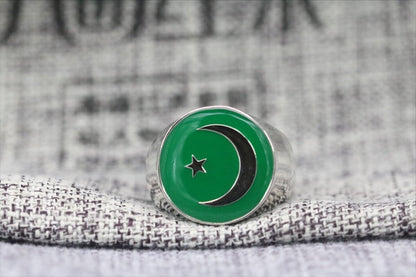 Islamic Crescent Moon and Star Ring (Muslim Ring) - True Believers Series - fratrings