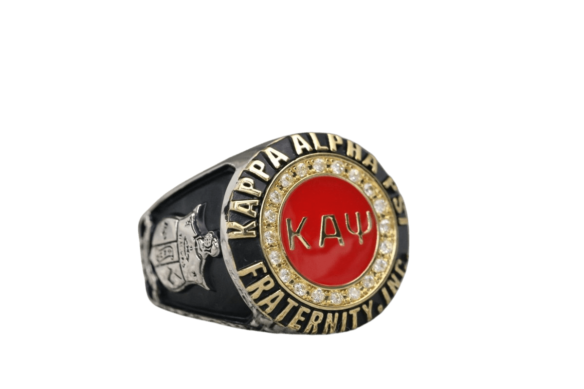 Kappa Alpha Psi Fraternity Ring (ΚΑΨ) - Classic Man Series SPECIAL EDITION Pontiac Alumni Chapter, Dual Finish - fratrings