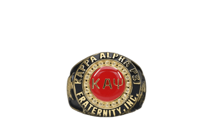 Kappa Alpha Psi Fraternity Ring (ΚΑΨ) - Classic Man Series SPECIAL EDITION Pontiac Alumni Chapter, Gold - fratrings