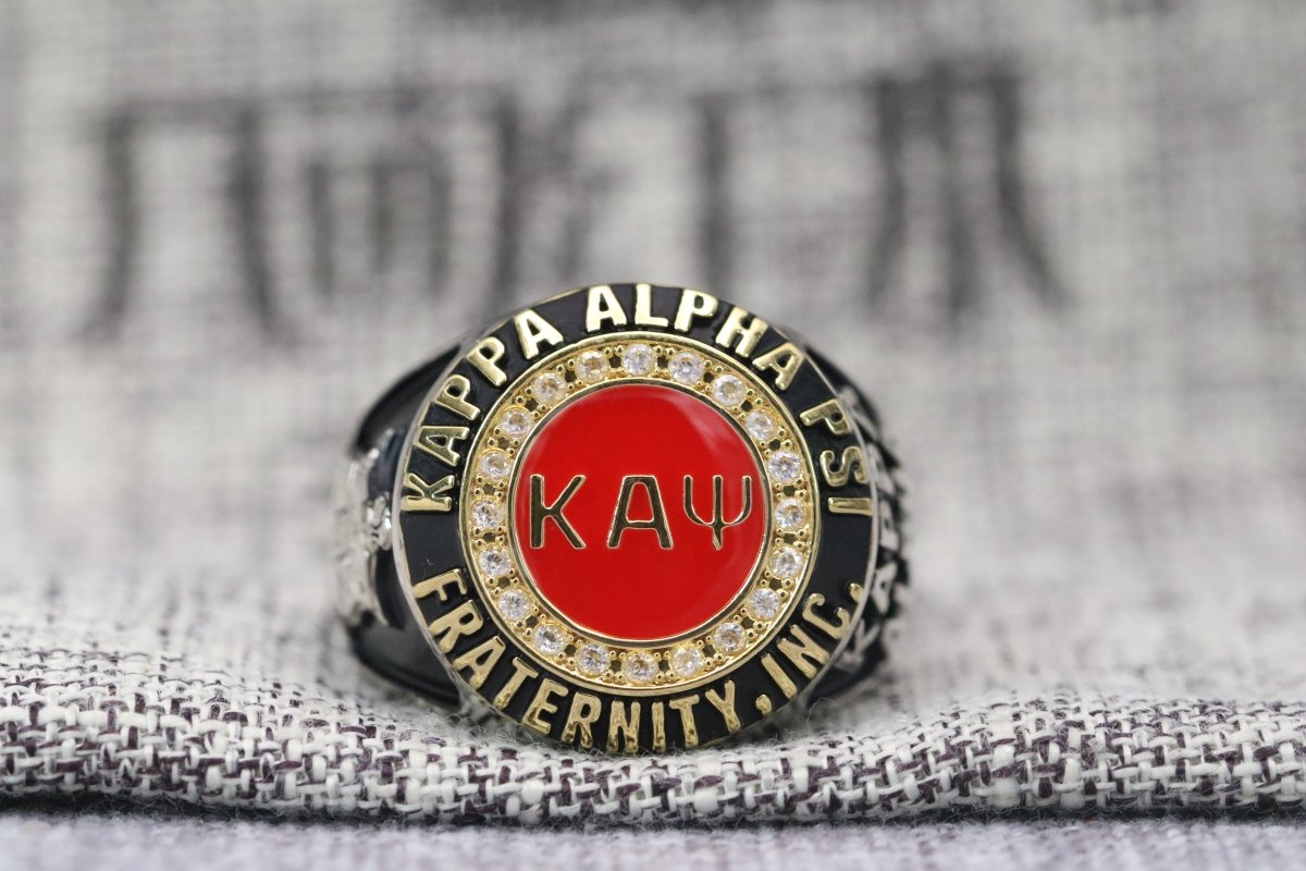 Kappa Alpha Psi Fraternity Ring (ΚΑΨ) - Classic Man Series, Yellow Gold Face - fratrings