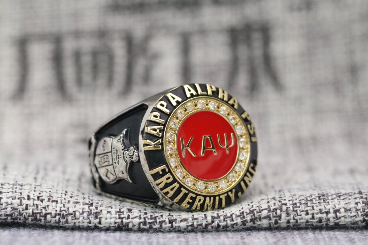 Kappa Alpha Psi Fraternity Ring (ΚΑΨ) - Classic Man Series, Yellow Gold Face - fratrings